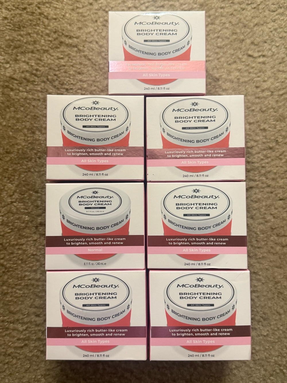 MCoBeauty Brightening Body Cream Bundle of 7